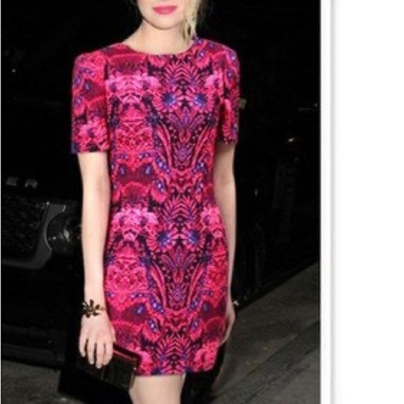 Pink Floral Print Vintage Style Mini Dress Size Large L - Picture 12 of 14